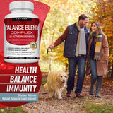 Toplux Balance Premium tableau composition montrant actifs naturels et vitamines présents.