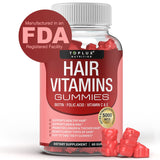 Gommes capillaires Toplux dans une bouteille, pour cheveux plus forts.