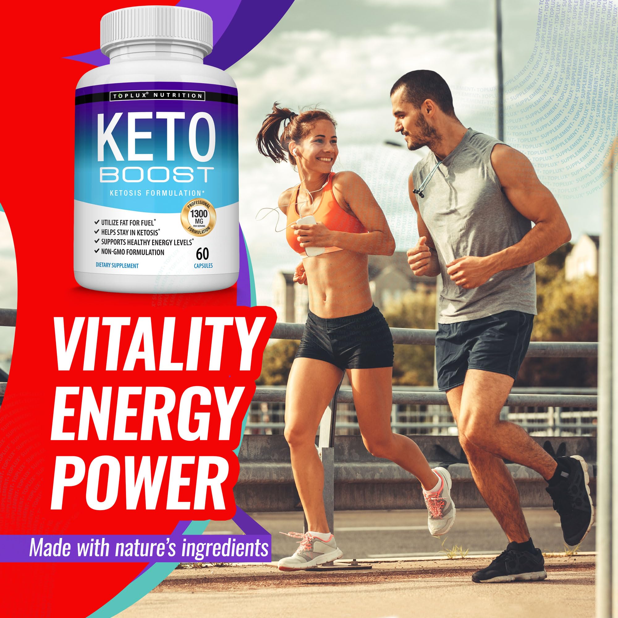 Toplux Keto Boost: scène de préparation rapide pour booster énergie et bien-être.