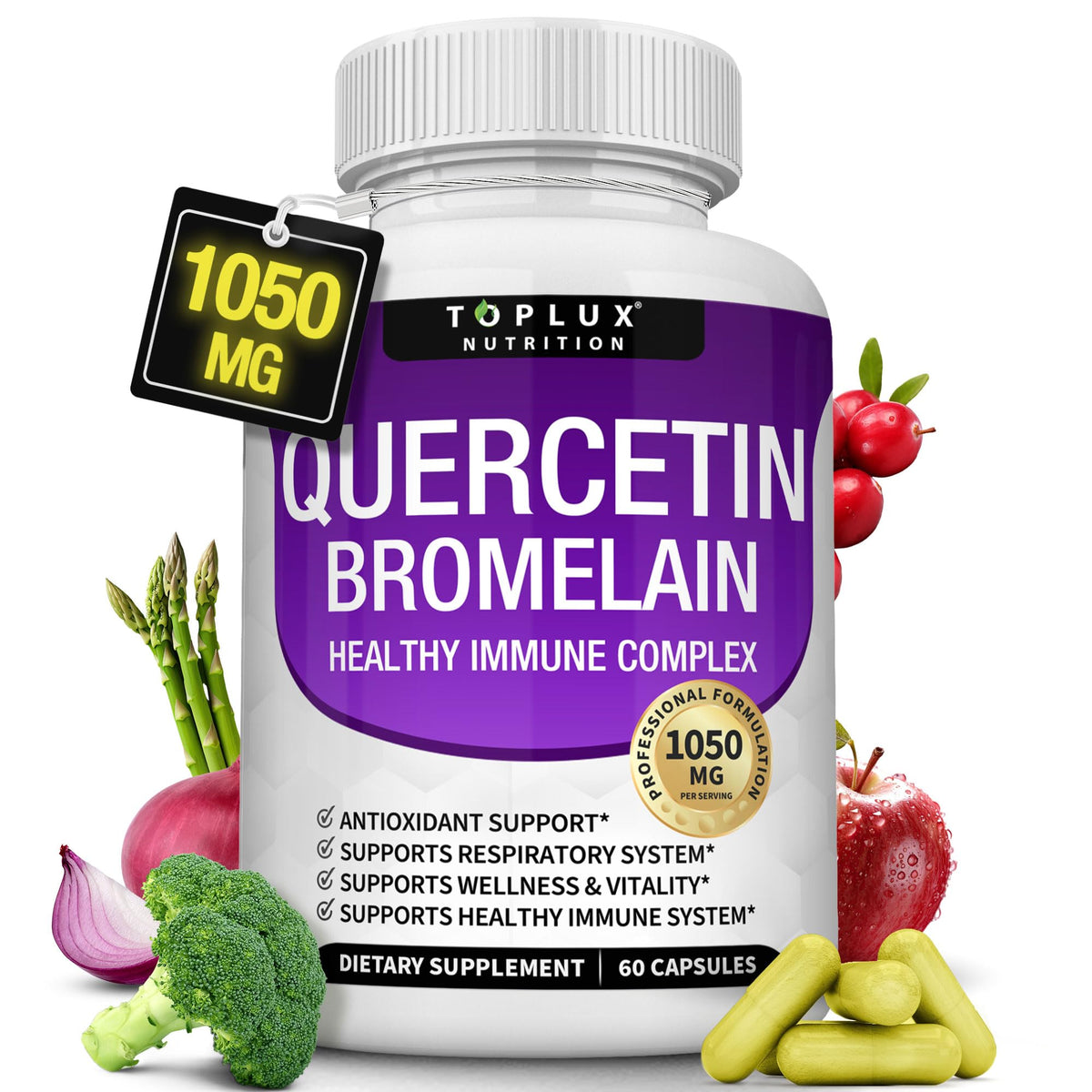 Toplux Quercétine – bouteille: soutien immunitaire quotidien et antioxydant