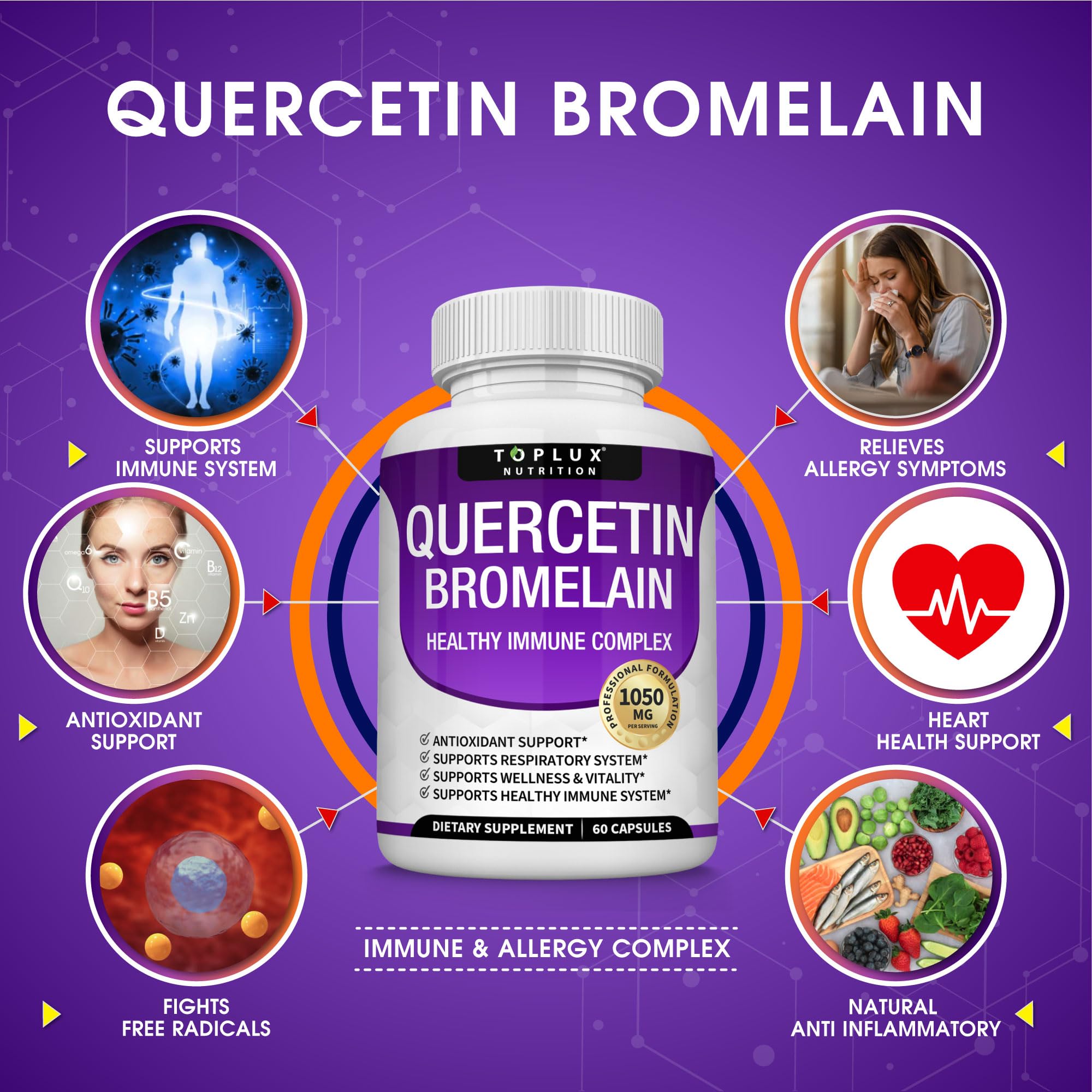 Toplux Quercétine – capsules: absorption améliorée pour un soutien durable
