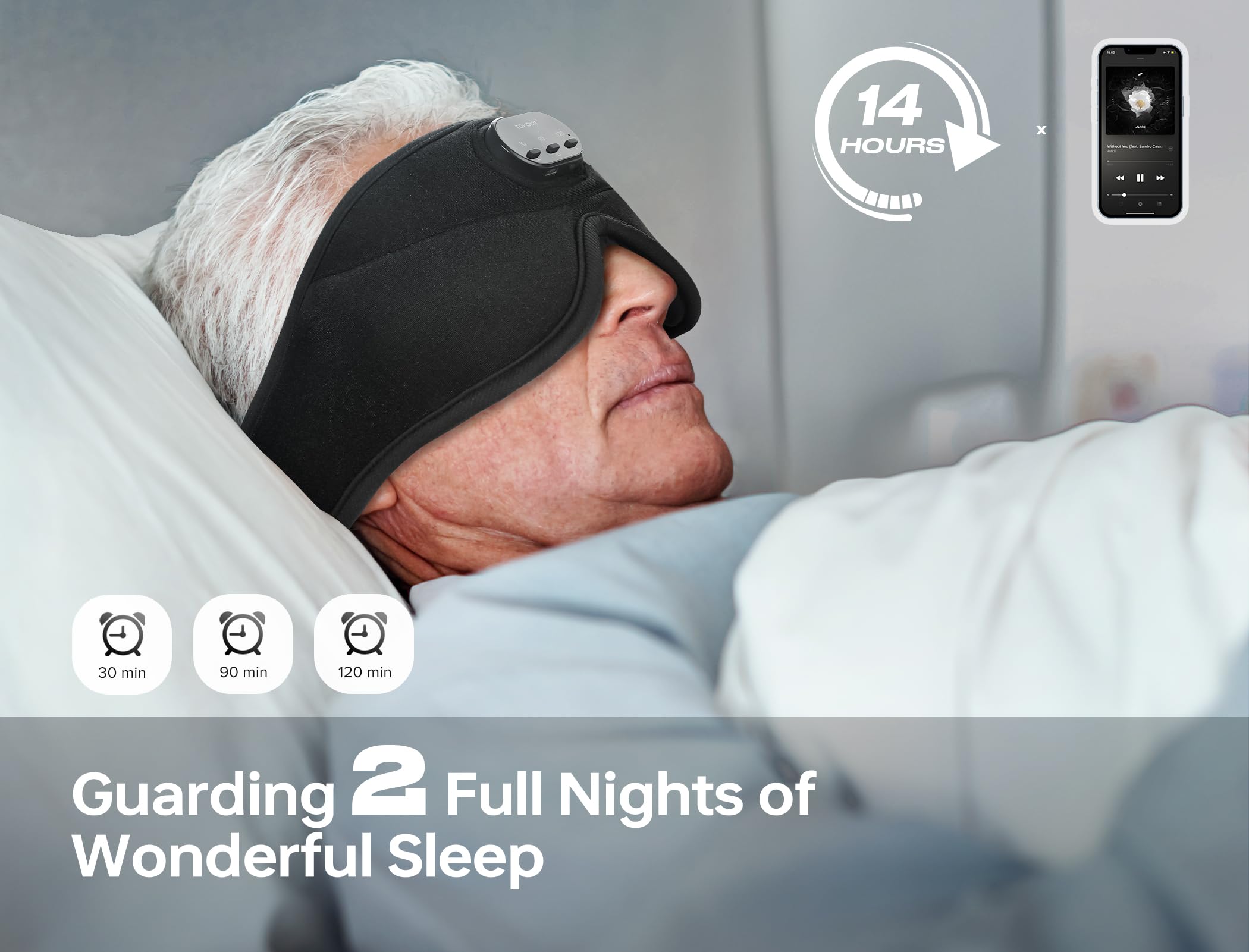 TOPOINT masque-sommeil sans pression sur les yeux et respiration aisée