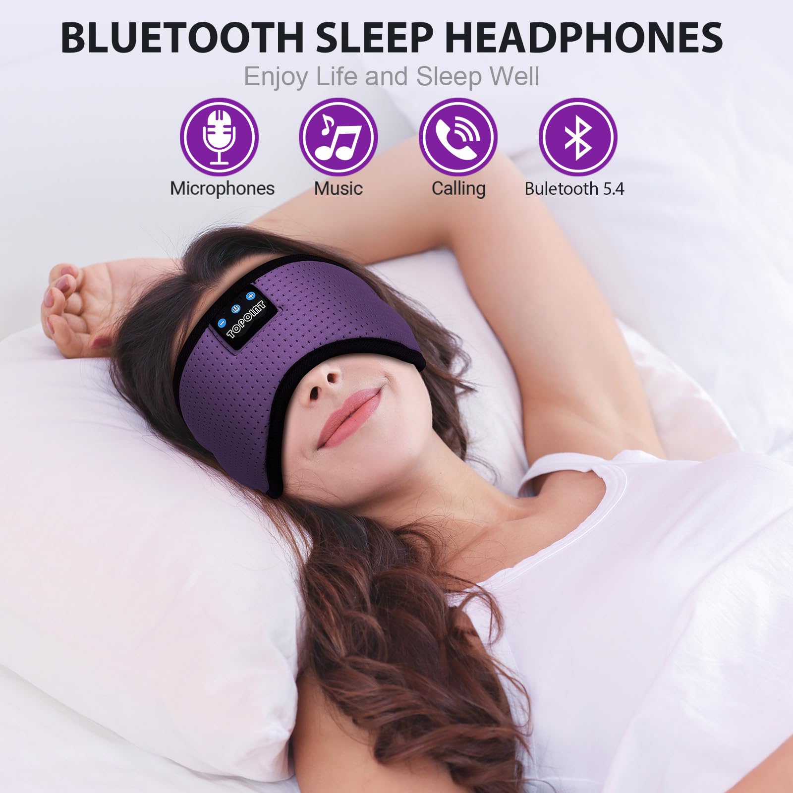 TOPOINT écouteurs Bluetooth intégrés pour une écoute sans accessoires supplémentaires