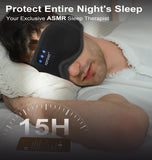 TOPOINT masque-sommeil confort avec bande élastique ajustable pour toutes têtes.