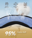 TOPOINT masque-sommeil coton 95% pour confort toute la nuit