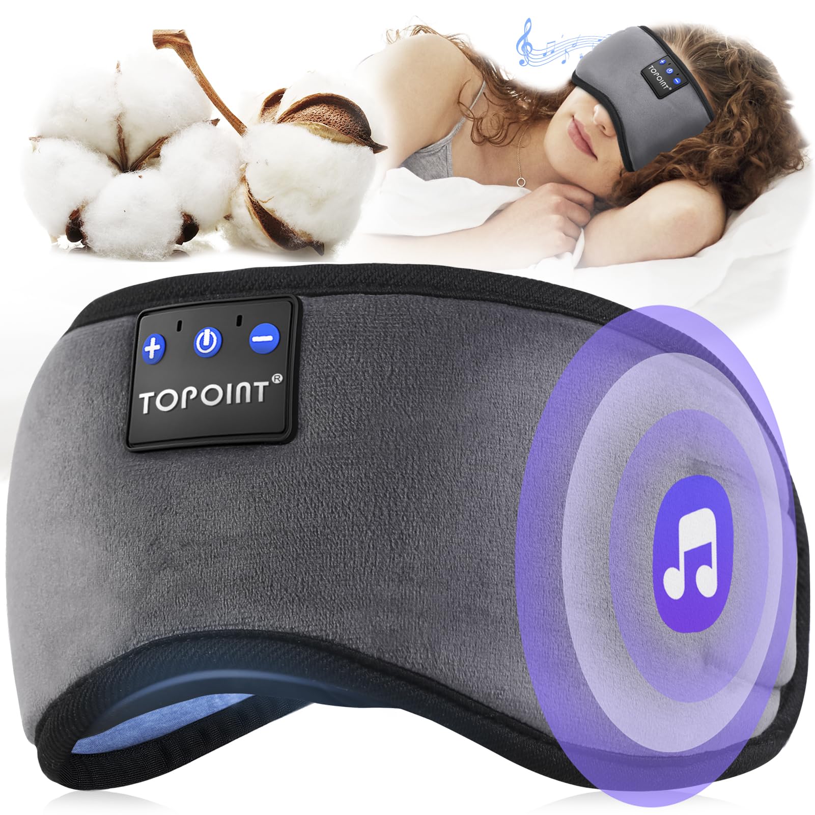 TOPOINT masque-sommeil design confortable adapté aux dormeurs