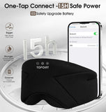 TOPOINT masque-sommeil lavable zip pratique pour nettoyage et remise en place.