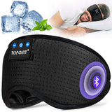 TOPOINT masque-sommeil mains libres microphone pour appels sans tenir le téléphone