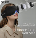 TOPOINT masque-sommeil oculaires 3D mémoire, confort profond sans pression