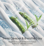 TOPOINT masque-sommeil tissu bambou-coton respirant et relaxant