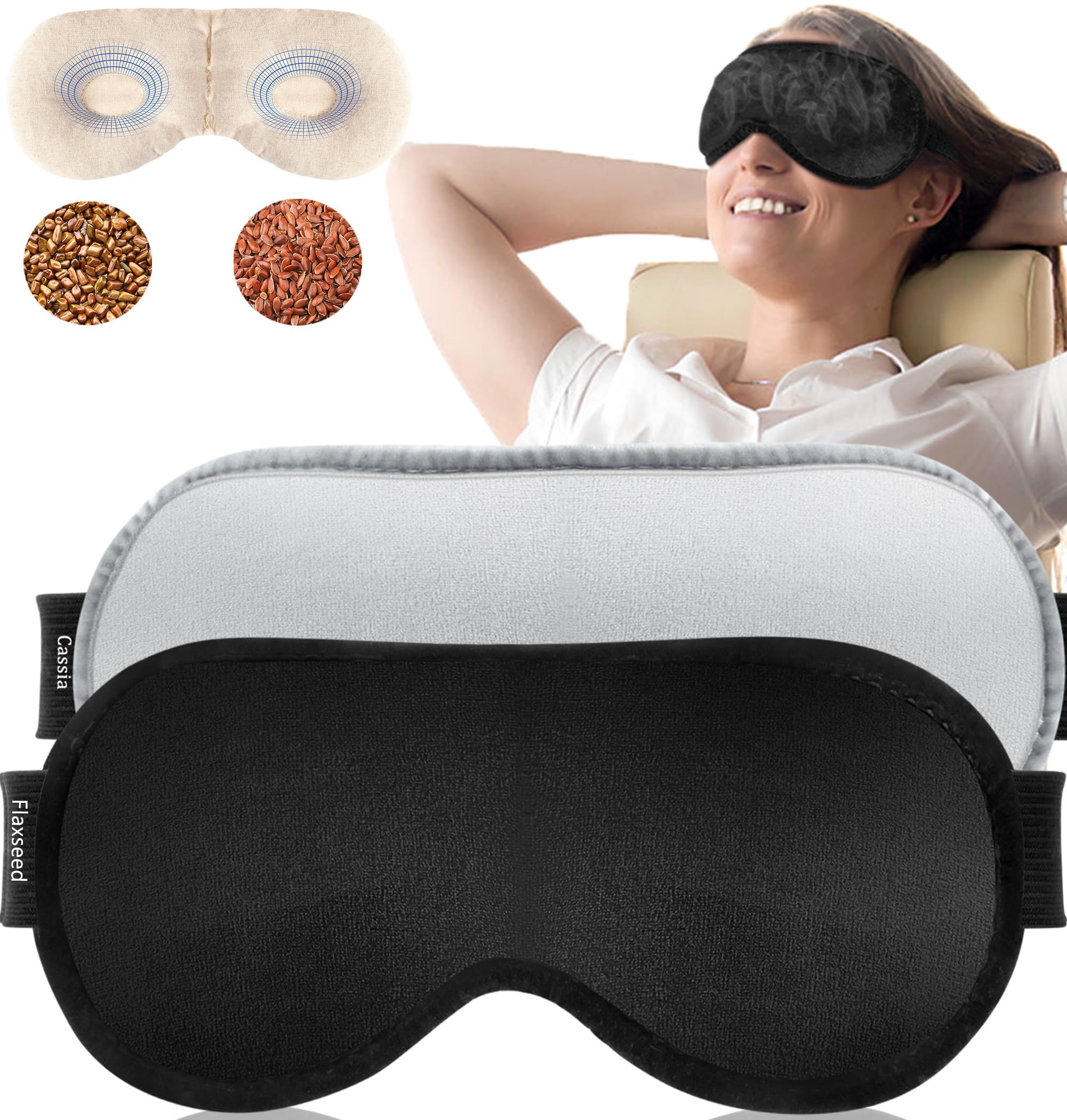 TOPOINT masque-yeux-chauffant-2-pack: détente après écran
