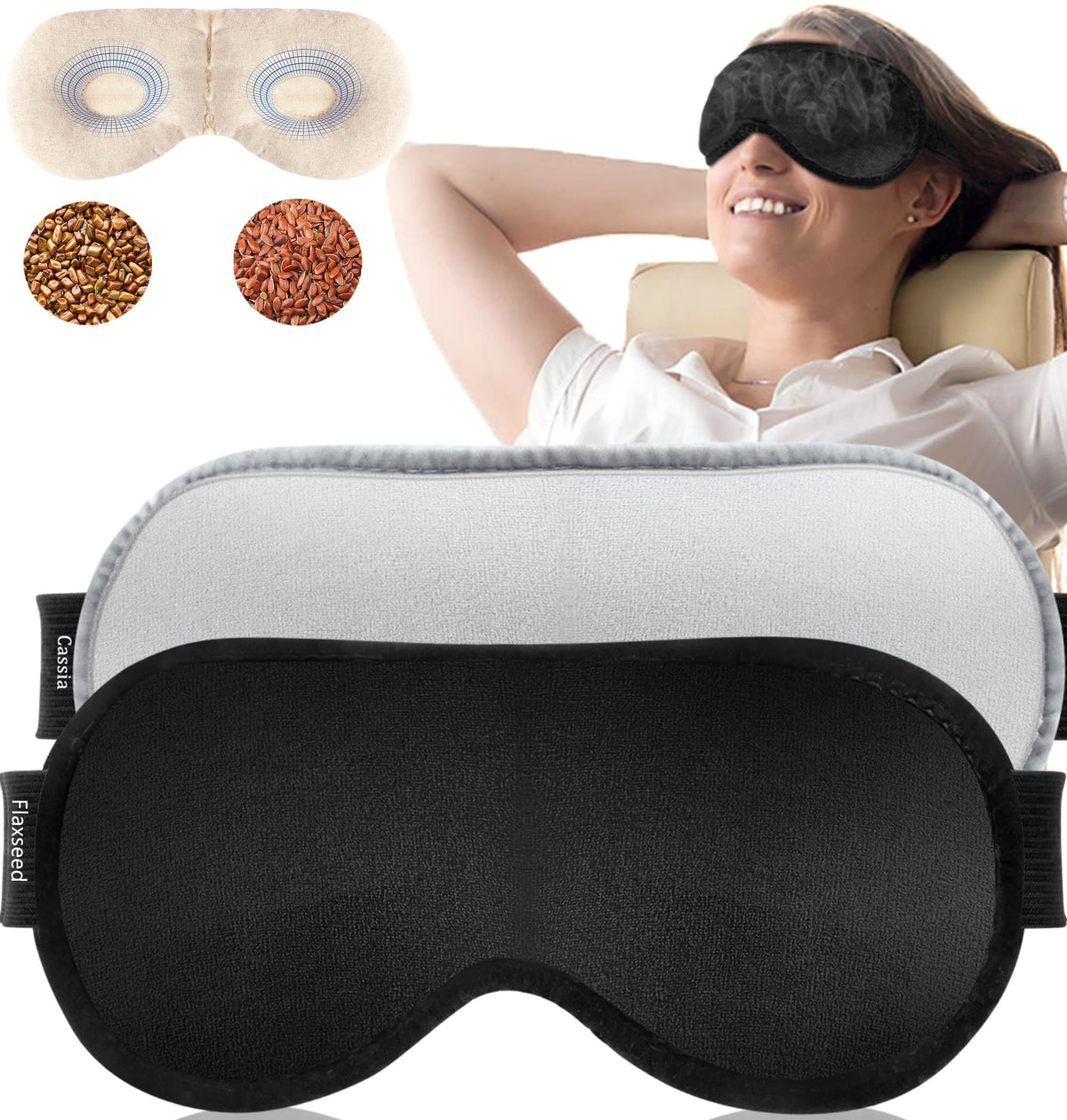 TOPOINT masque-yeux-chauffant-2-pack: détente après écran