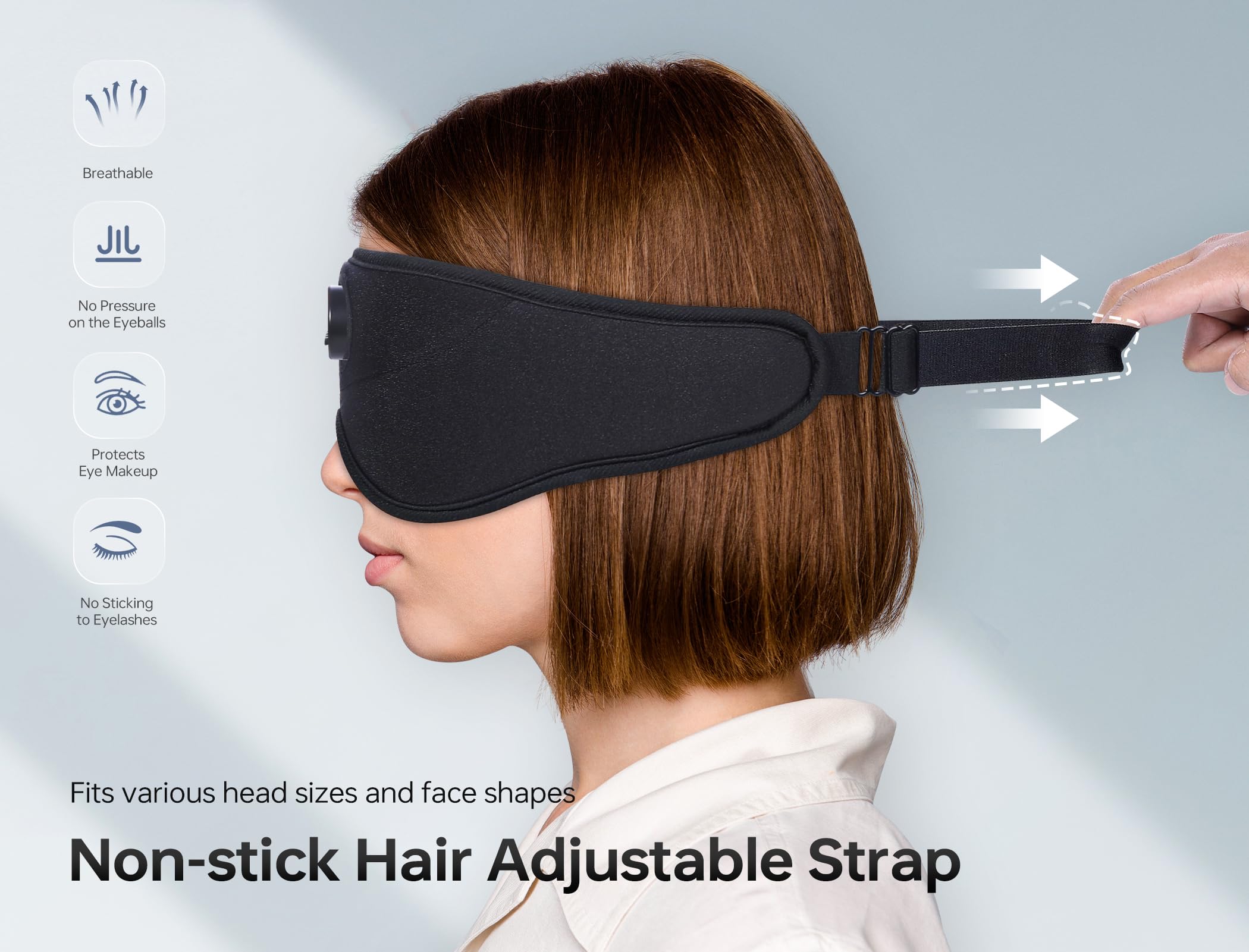 TOPOINT masque-sommeil triangle nez, confort nasal