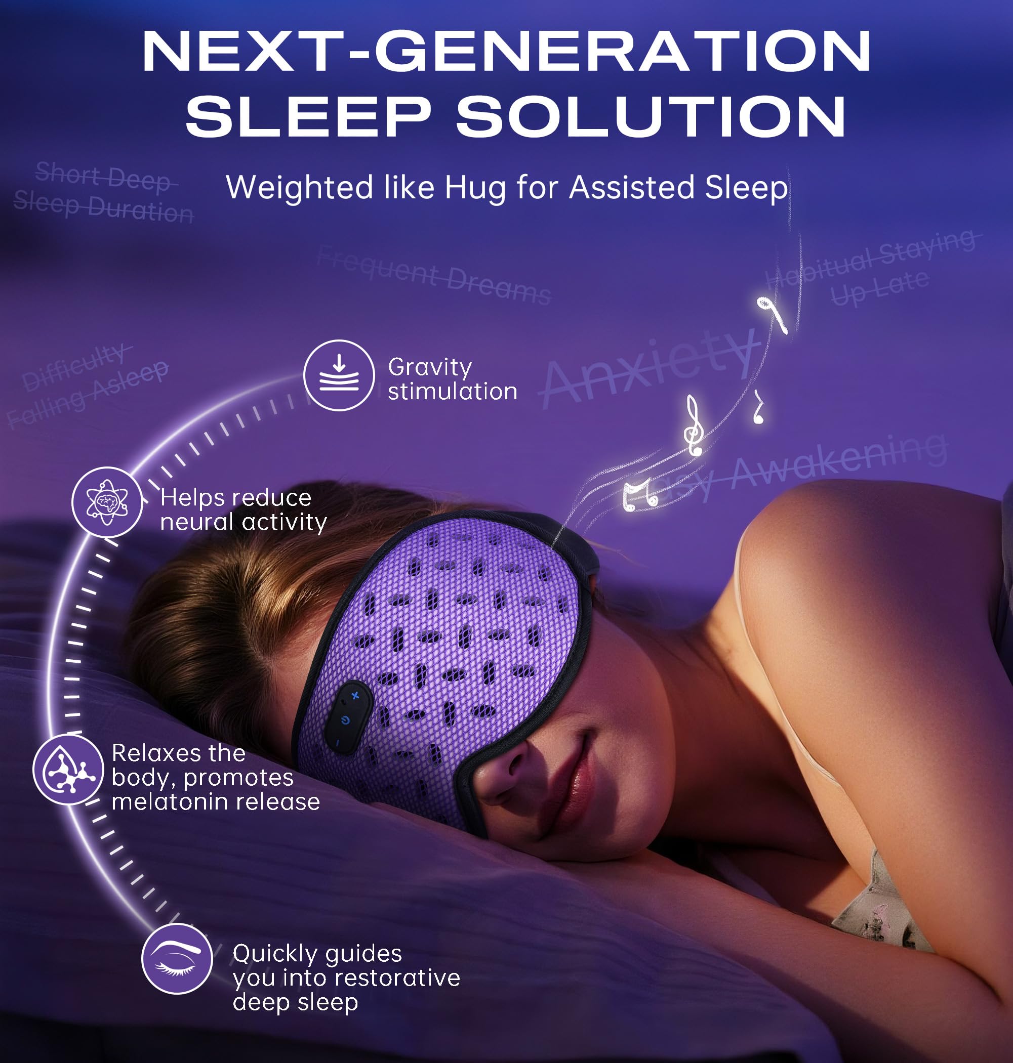 TOPOINT masque sommeil compresse chaude, détente des yeux