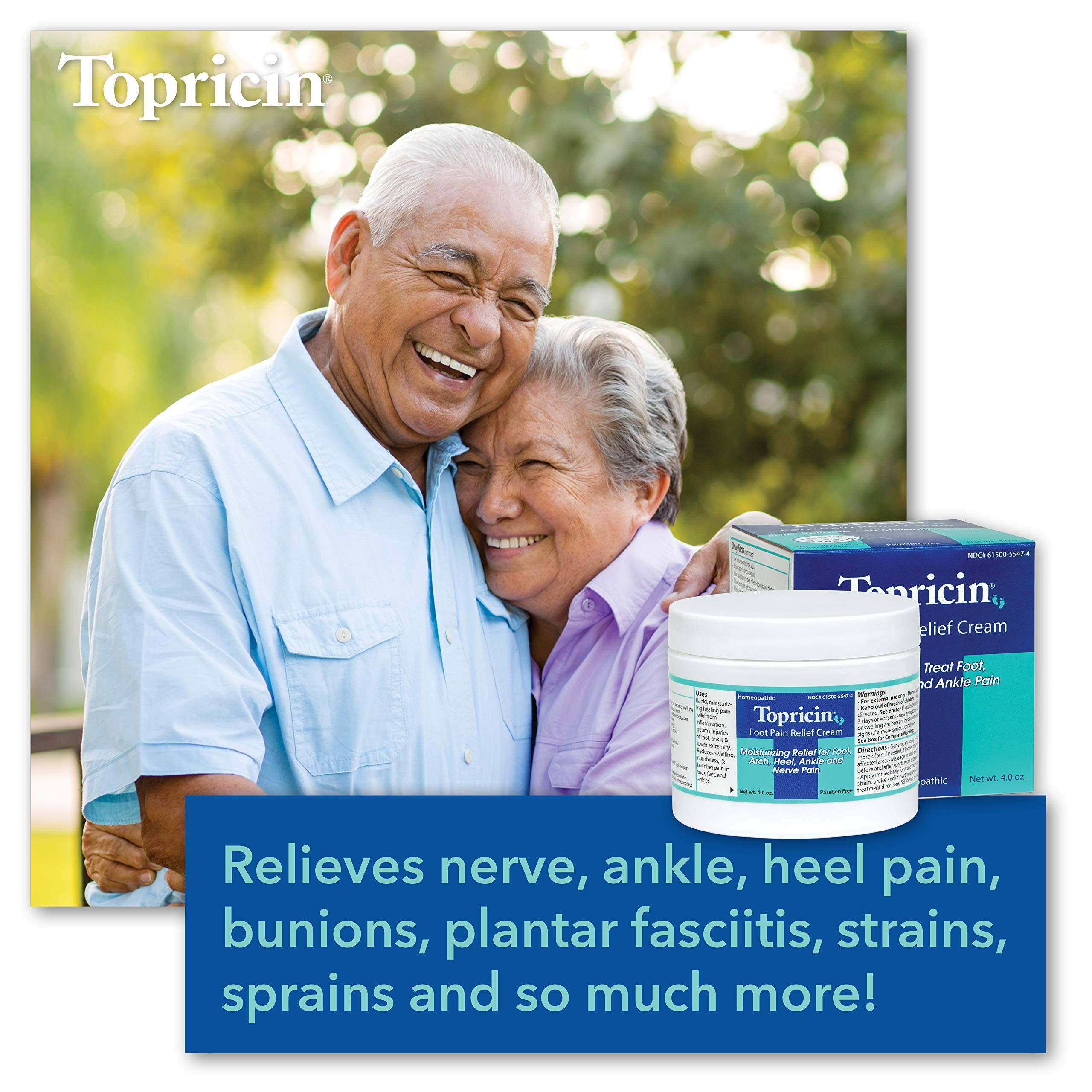 Topricin Crème Pieds – massage hydratant pour peau souple.