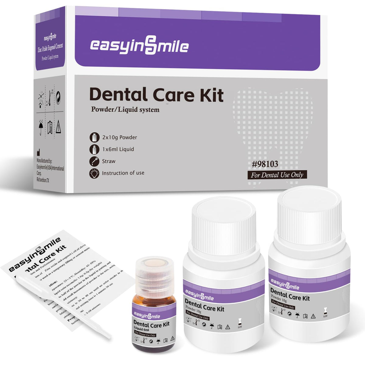 TOPYGOEE kit-reparation-dent-fracturee: répare brièvement une dent cassée pour un sourire plus sûr.