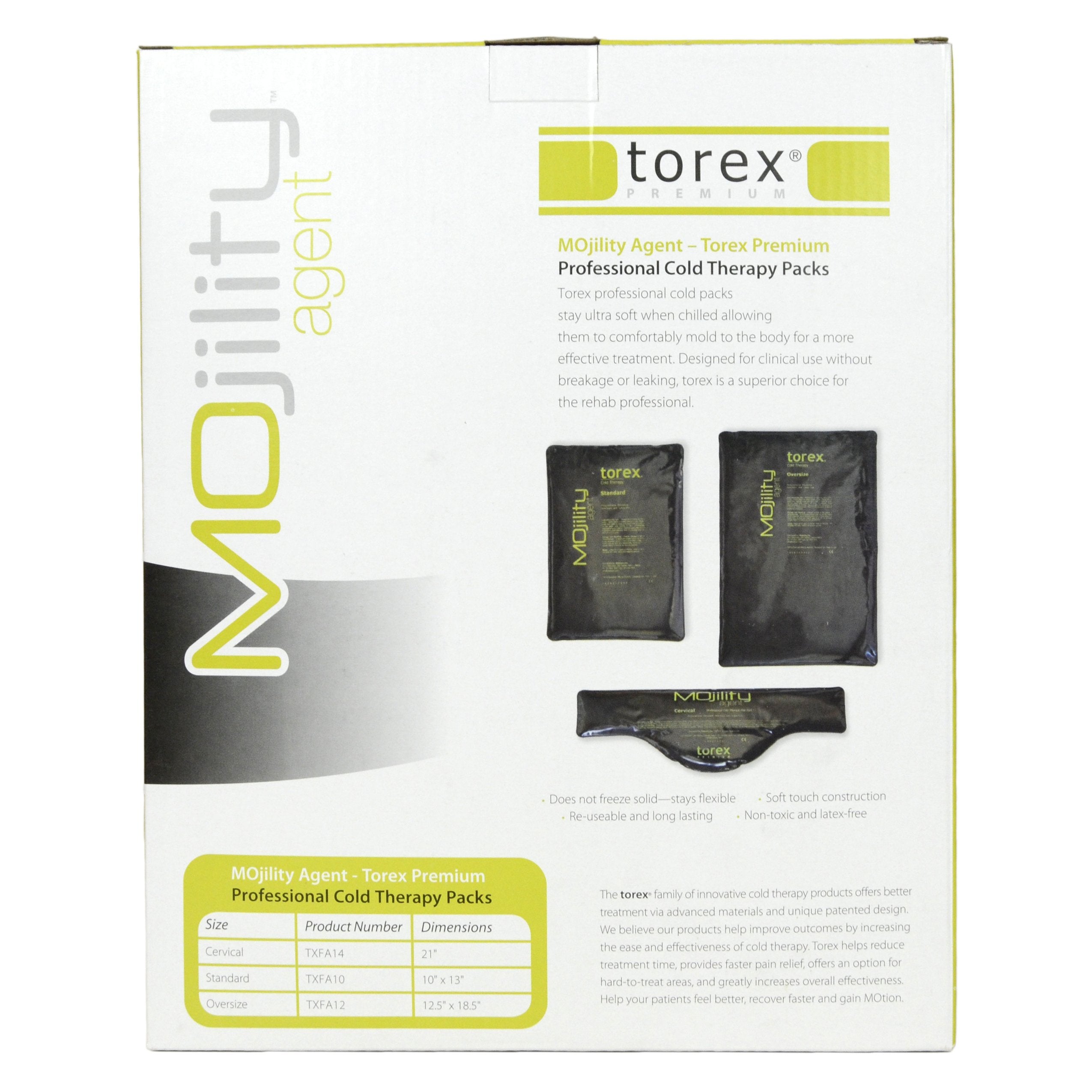 Utilisation du genou avec Torex TXFA12 Pack Froid pour un contact ciblé.