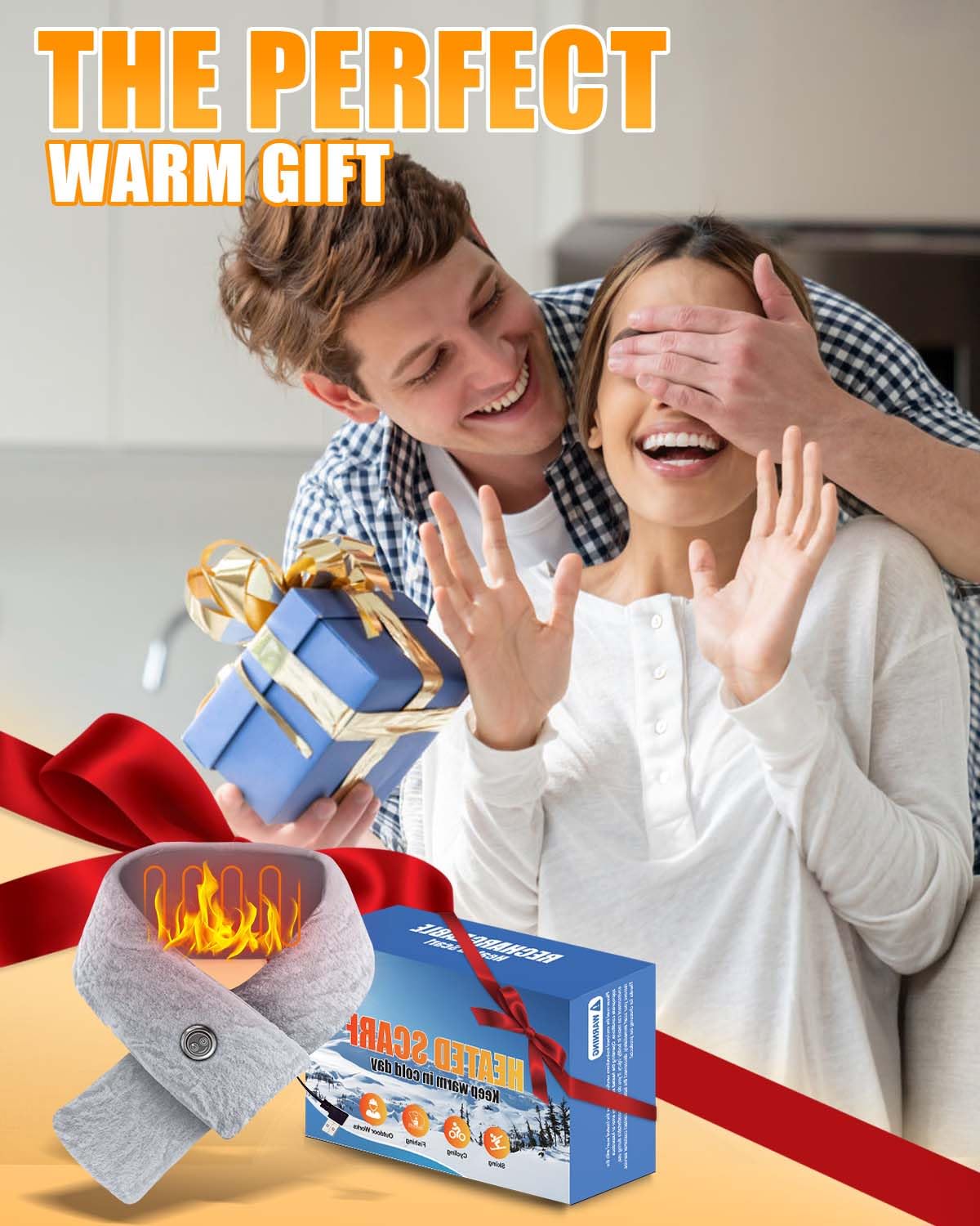 Torlaist écharpe chauffante cadeau: idée hivernale idéale pour un proche.