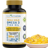 Total Activation Omega-3: bouteille de capsules molles sans arrière-goût.