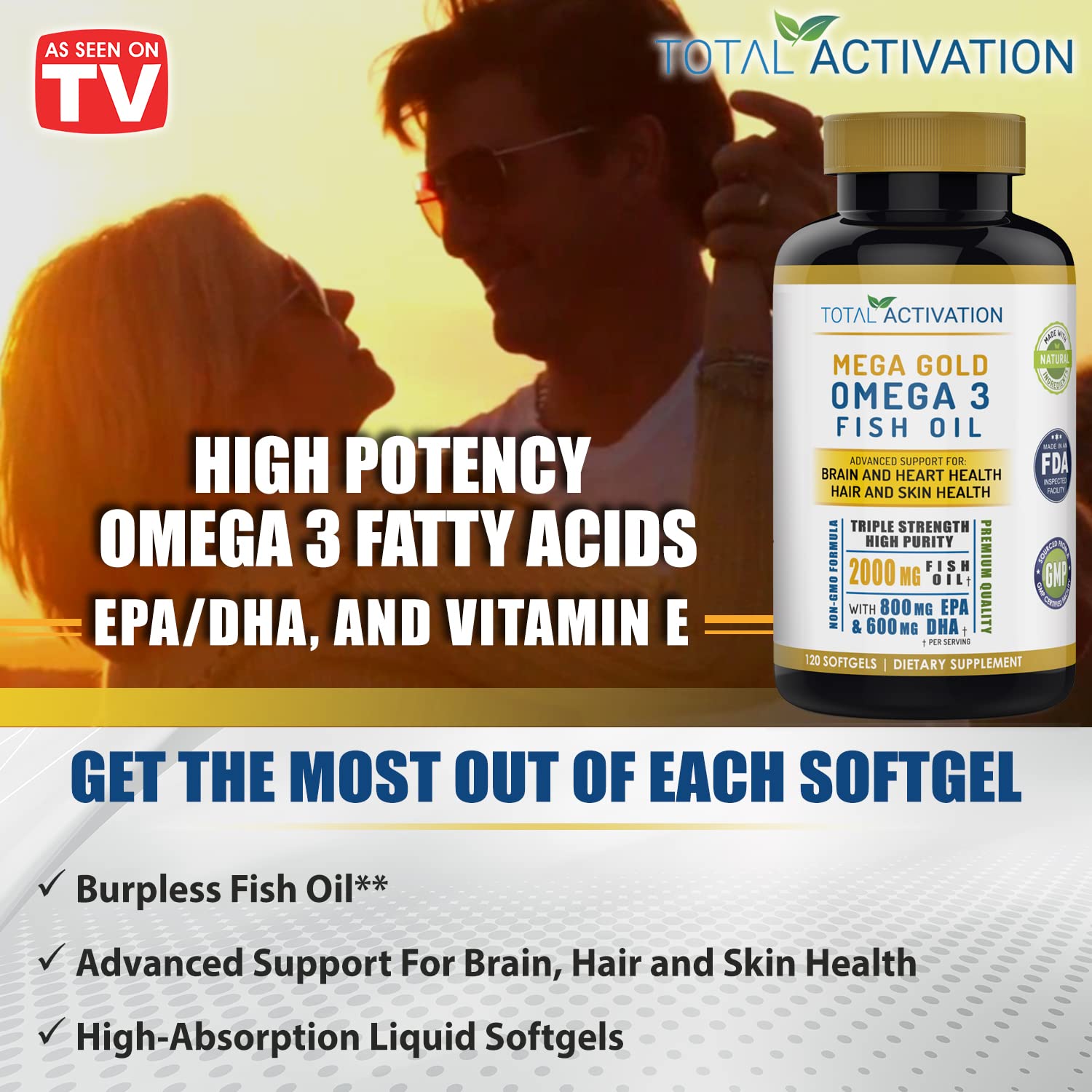 Total Activation Omega-3: vitamine E antioxydante et stabilité des acides gras.