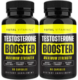 TOTAL VITAMINS Booster Testosterone : bouteille prête à l'emploi pour l'énergie lors de l'entraînement.