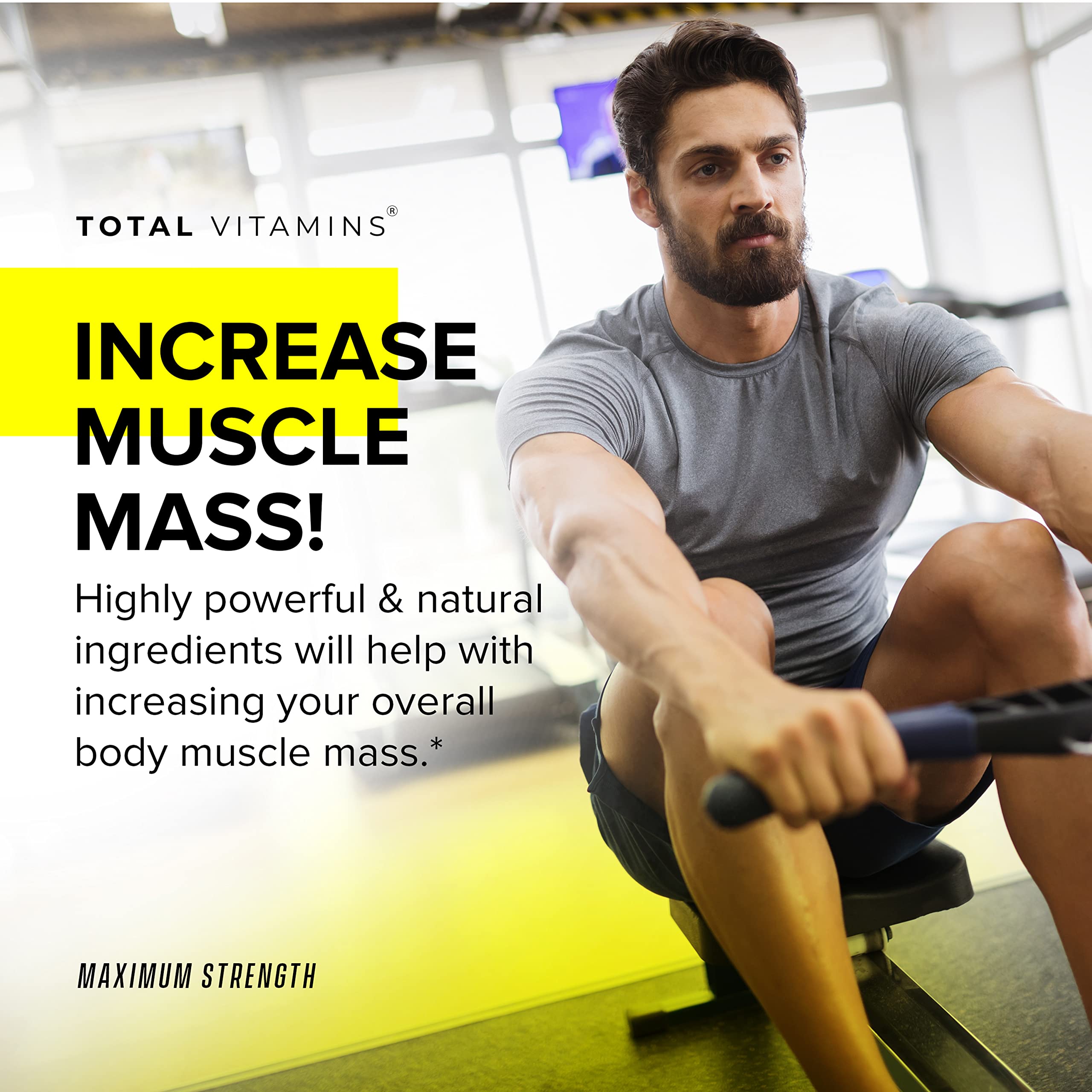 TOTAL VITAMINS Booster Testosterone : gélules visibles prêtes à être utilisées en musculation.