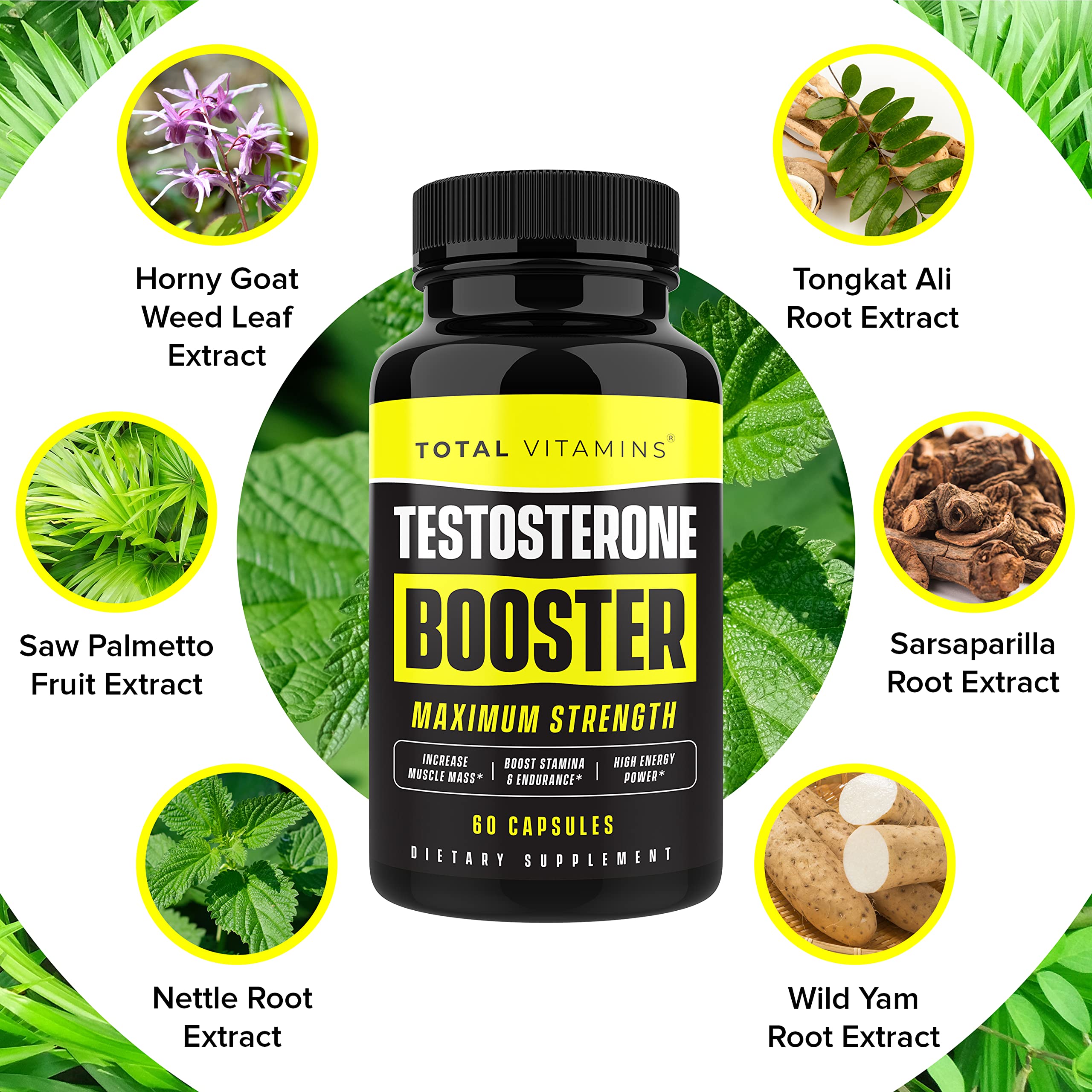 TOTAL VITAMINS Booster Testosterone : homme en entraînement illustrant l'utilisation pendant l'effort.