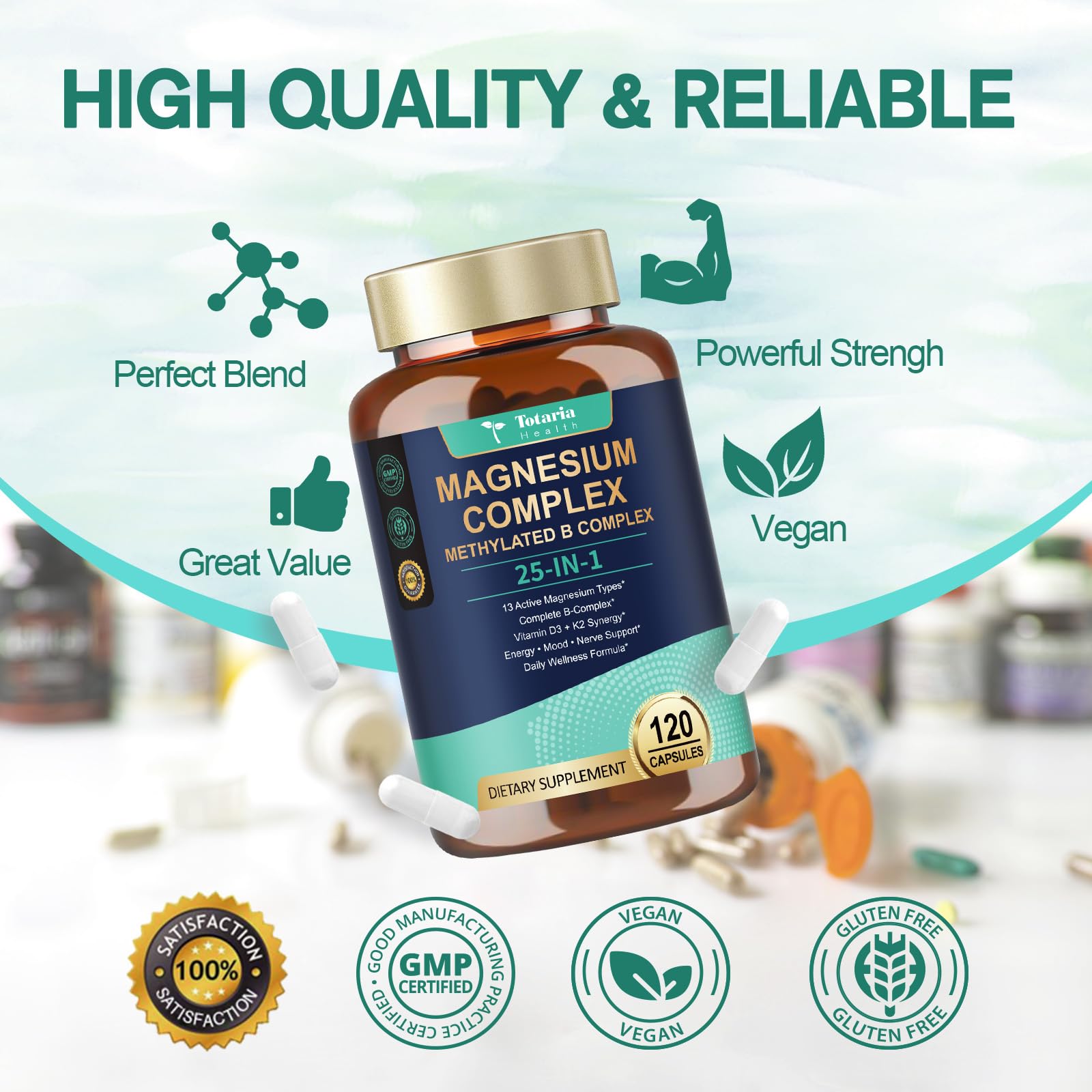 Totaria: schéma d'absorption optimale avec vitamine D3 et K2.