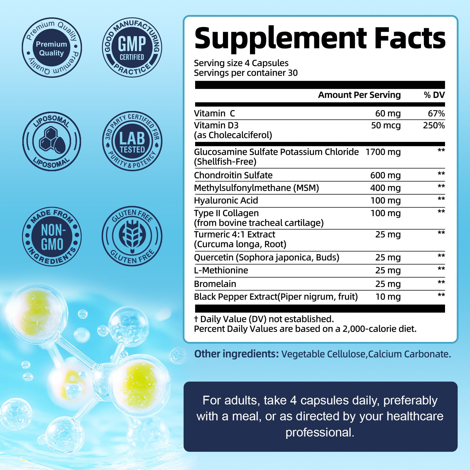 Totaria libération liposomale améliorant l’absorption des nutriments.