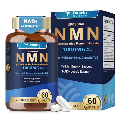 Totaria NMN liposomale en bouteille montrant l'énergie cellulaire potentielle