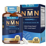 Totaria NMN liposomale en bouteille montrant l'énergie cellulaire potentielle