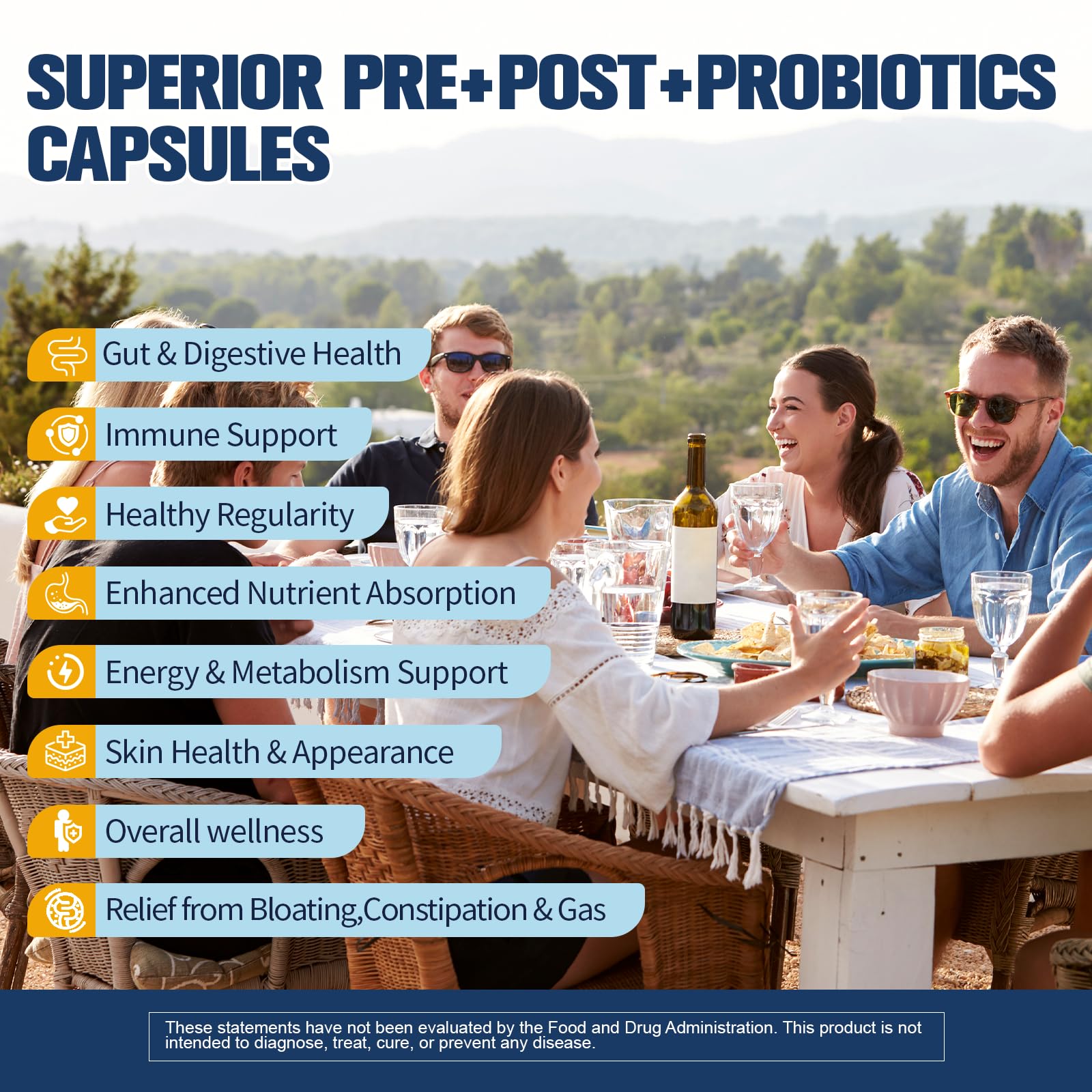 Totaria - capsules probiotiques faciles à avaler pour l'équilibre intestinal.