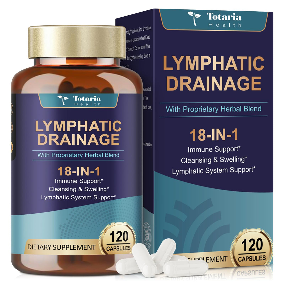 Totaria draine lymphatique bouteille, soutien potentiel drainage et légèreté