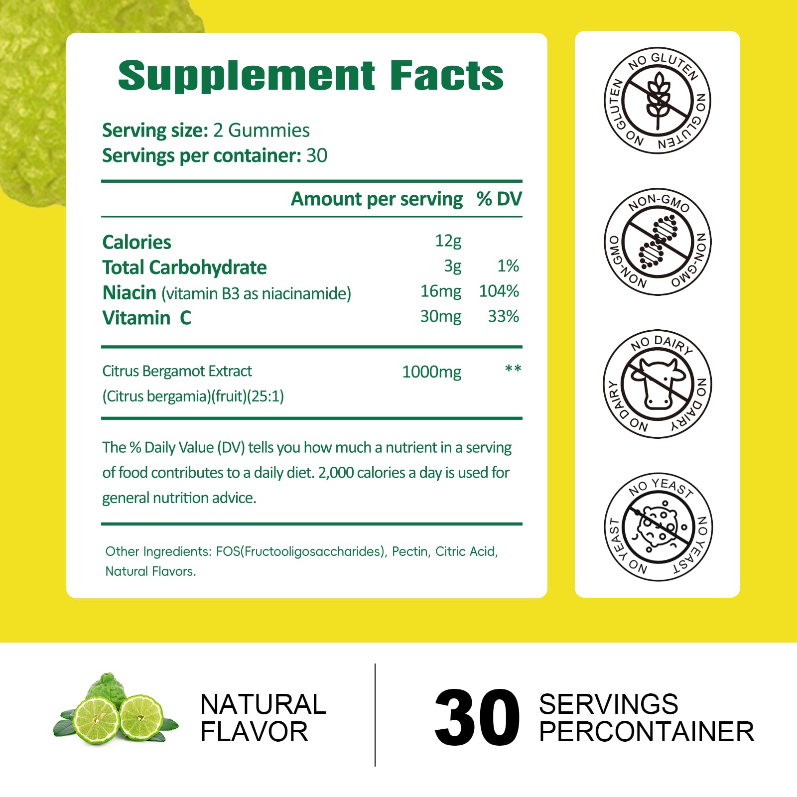 Totaria Gomme Bergamote – formule vegan, GMP certifiée, qualité garantie