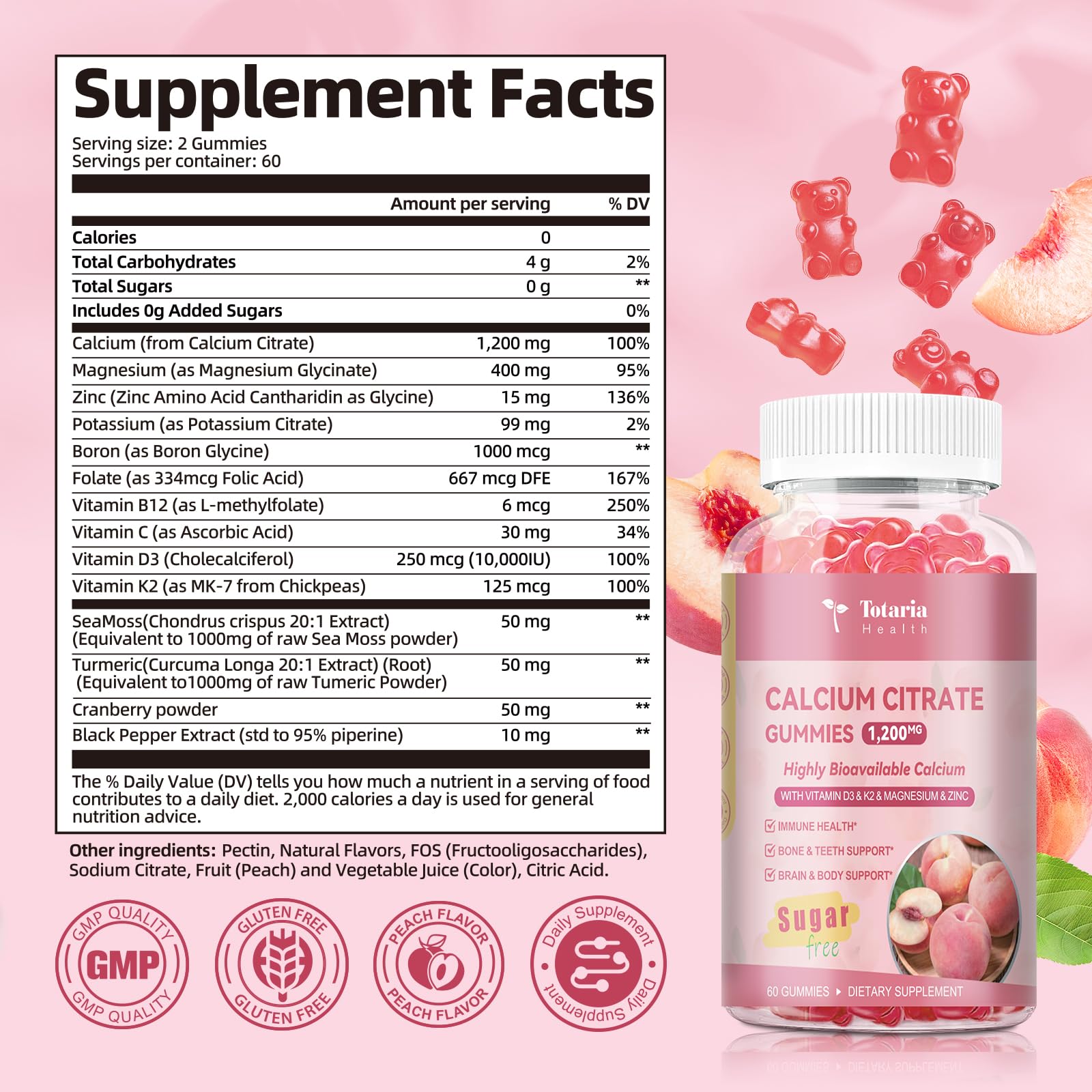 Totaria Gommes Calcium Citrate — utilisation simple et pratique au quotidien.