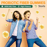 Totaria gommes probiotiques et fibres, bouteille ouverte, texture douce et pratique au quotidien