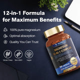 Totaria Magnesium Complex: formule végan sans gluten et sans allergènes majeurs.