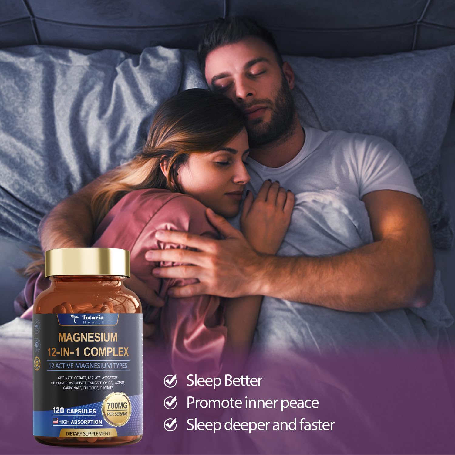 Totaria Magnesium Complex: soutien musculaire et osseux pour une vie active.