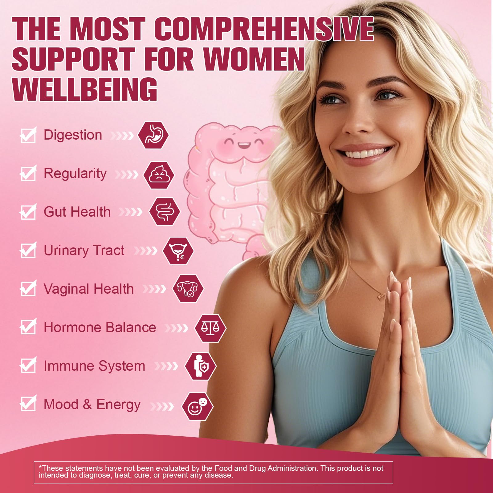 Totaria Probiotiques pour Femmes — capsules et enzymes digestives, meilleure digestion.