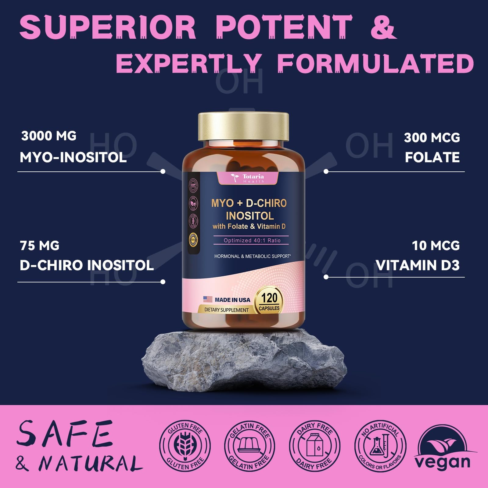 Totaria capsules sans arrière-goût – prise quotidienne agréable.