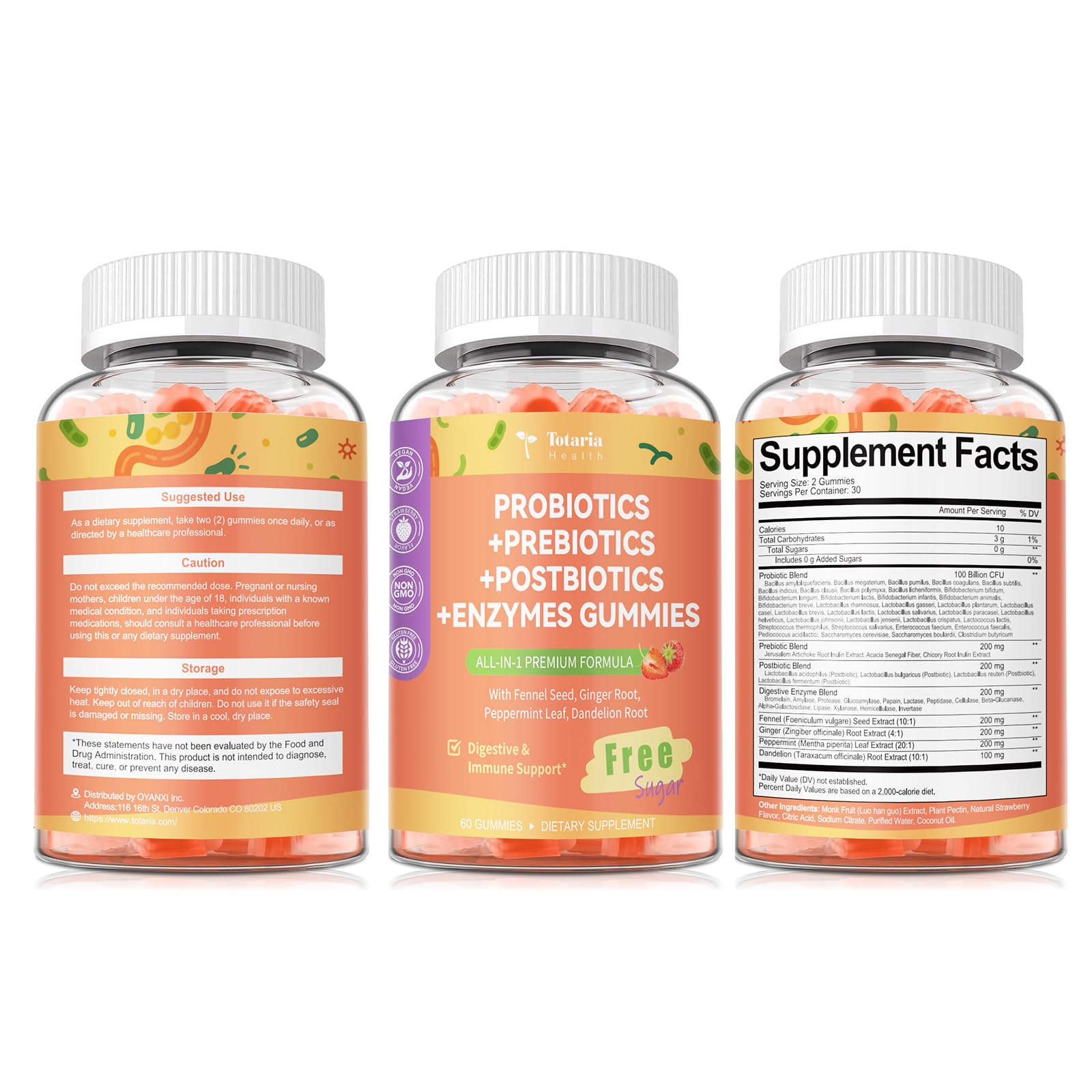 Totaria Gommes 5-en-1 texture moelleuse et pratique à mâcher au quotidien.