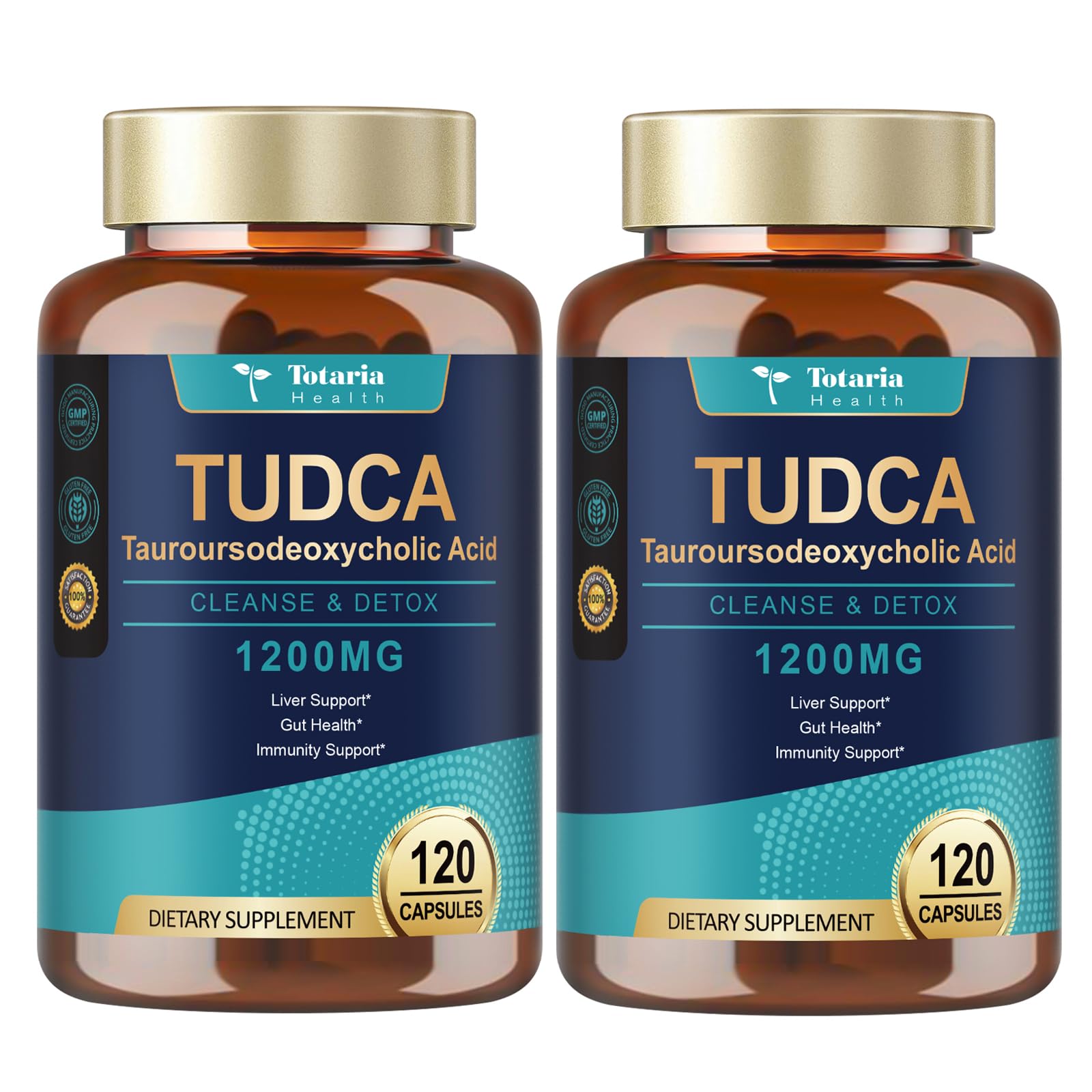 Totaria Tudca 1200 mg capsules — soutien potentiel du foie et de la digestion.