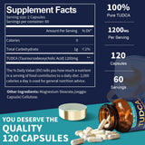 Totaria Tudca bouteille 120 capsules — format pratique à emporter.