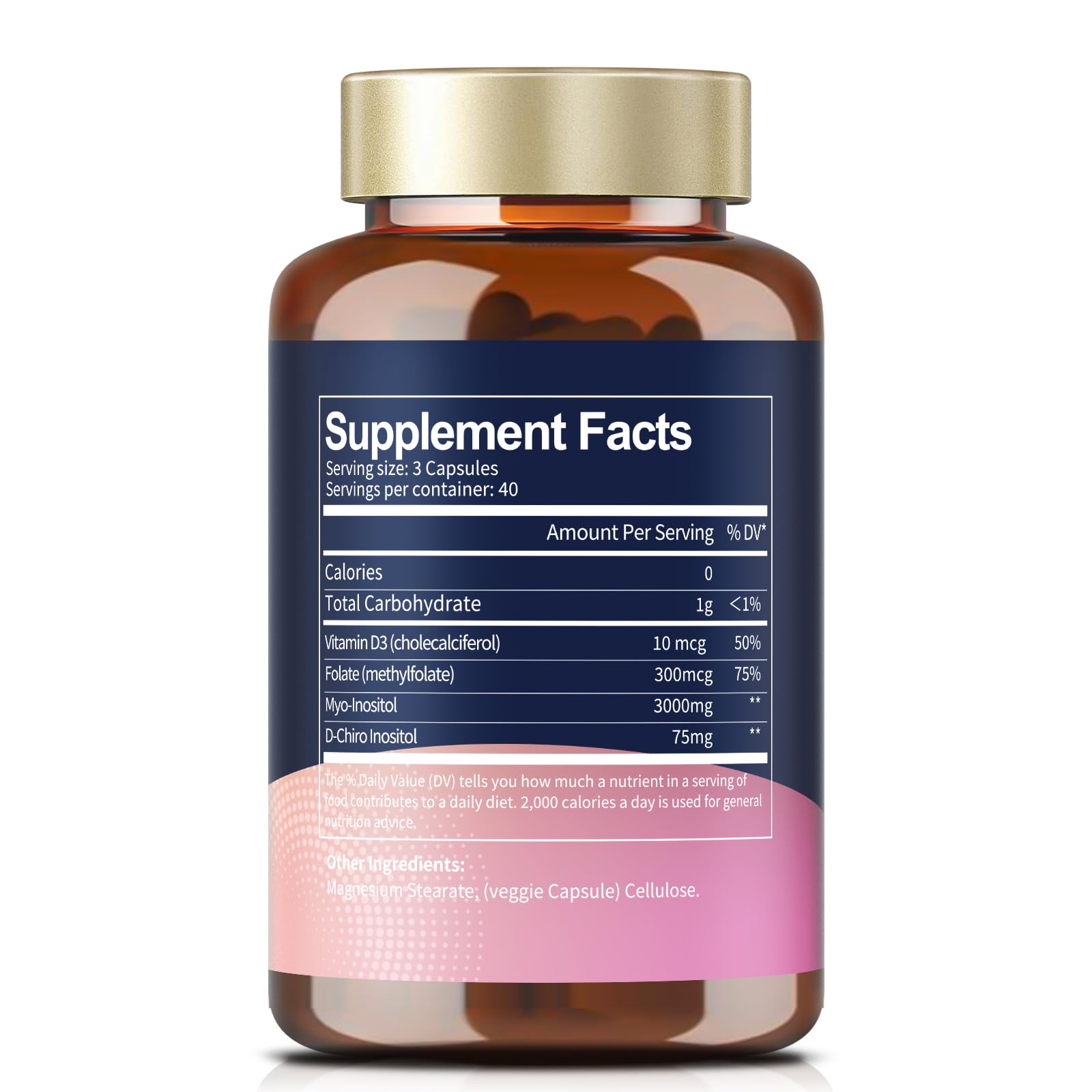 Totaria Vitamine D3 et Folate – flacon affichant les nutriments essentiels pour le métabolisme.