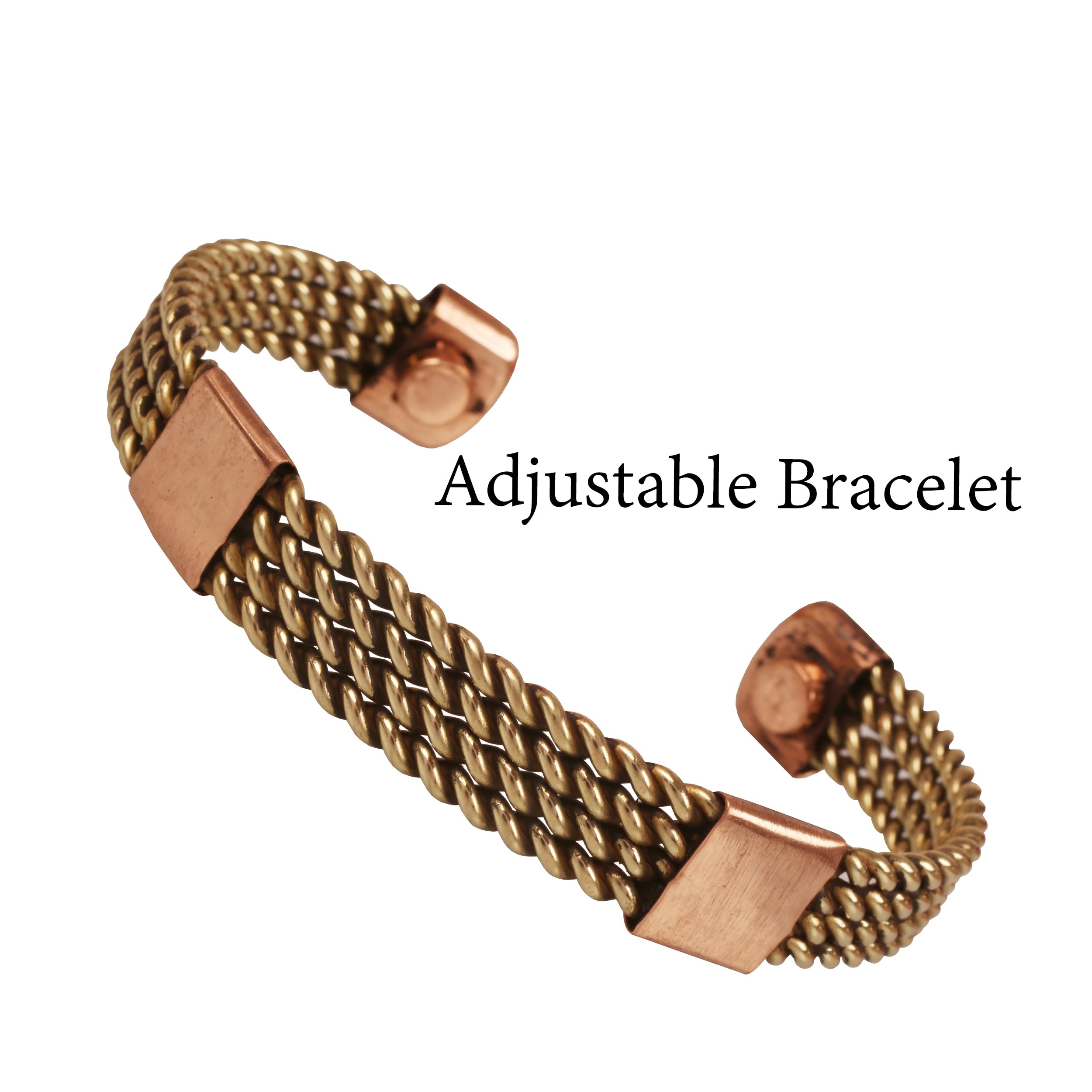 Touchstone bracelet bicolore cuivre-laiton, style polyvalent pour toutes occasions.
