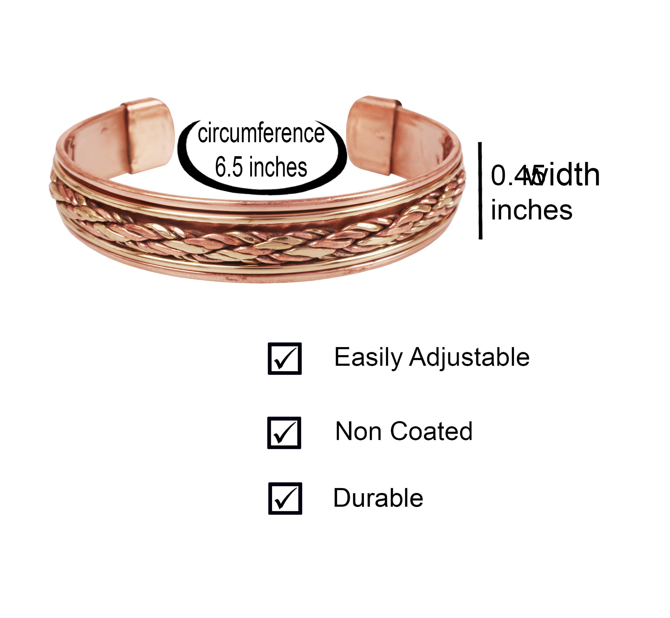 Touchstone bracelet forgé à la main par des artisans indiens, qualité artisanale.