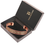 Touchstone bracelet tibetain magnetique deux tons artisanat indien et savoir-faire.