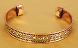 Touchstone bracelet tibetain magnetique deux tons design élégant pour homme et femme.