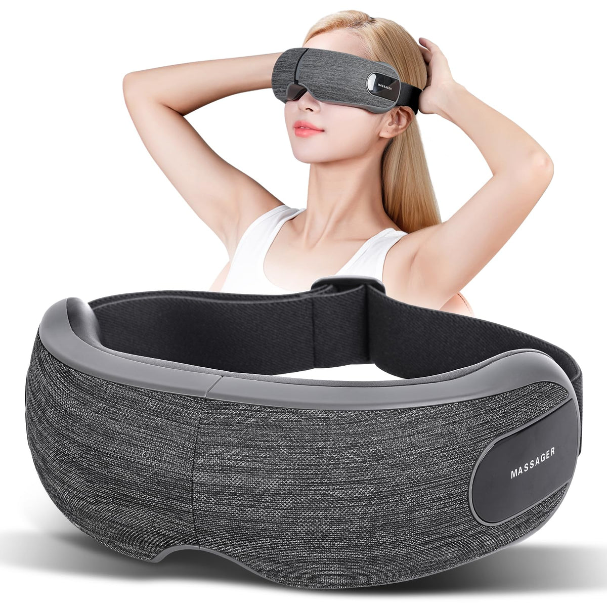 Masque TOVE KNIGHTY chauffe sans fil pour détente oculaire et confort.