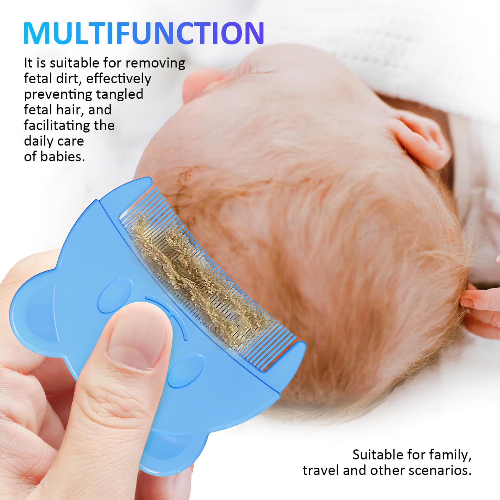 Peigne bébé Toyvian portable, pratique lors du bain.